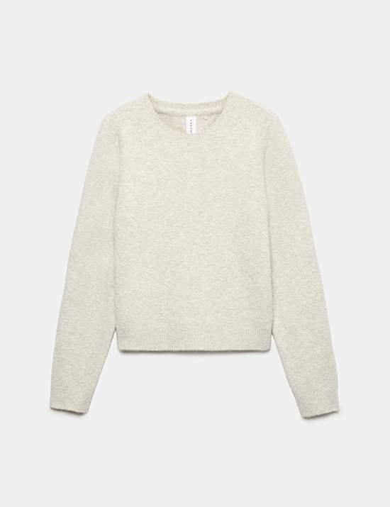 Boucle Crew Neck Cropped Jumper