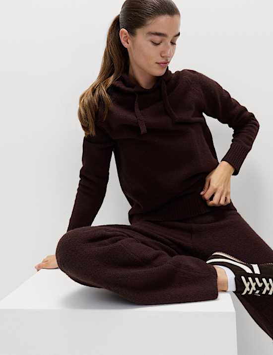 Super Soft Boucle Longline Hoodie with Wool