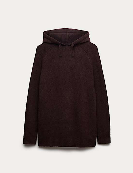 Super Soft Boucle Longline Hoodie with Wool