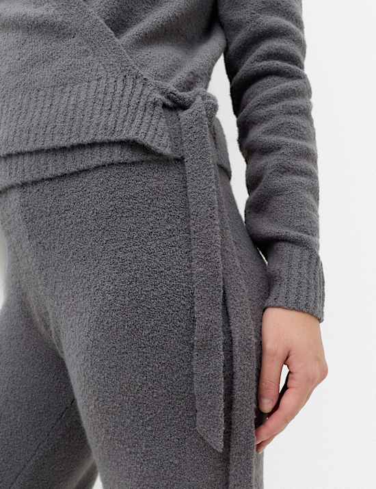 Boucle V Neck Wrap Cardigan