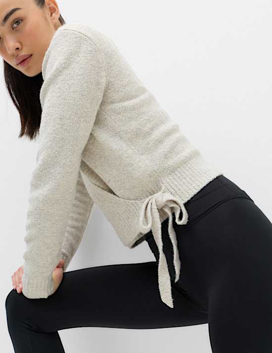 Boucle V Neck Wrap Cardigan