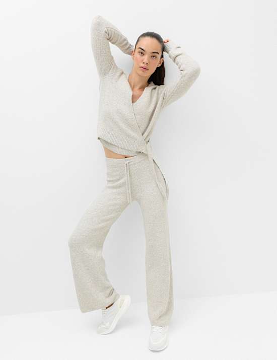 Boucle V Neck Wrap Cardigan