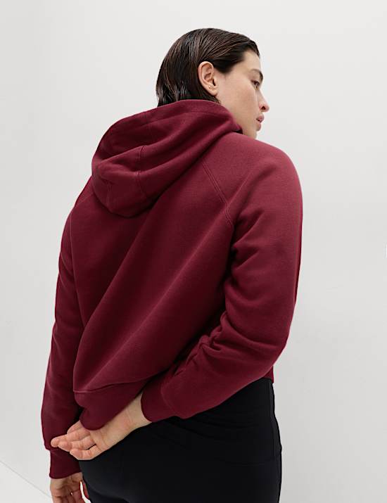 Cotton Rich Half Zip Relaxed Hoodie