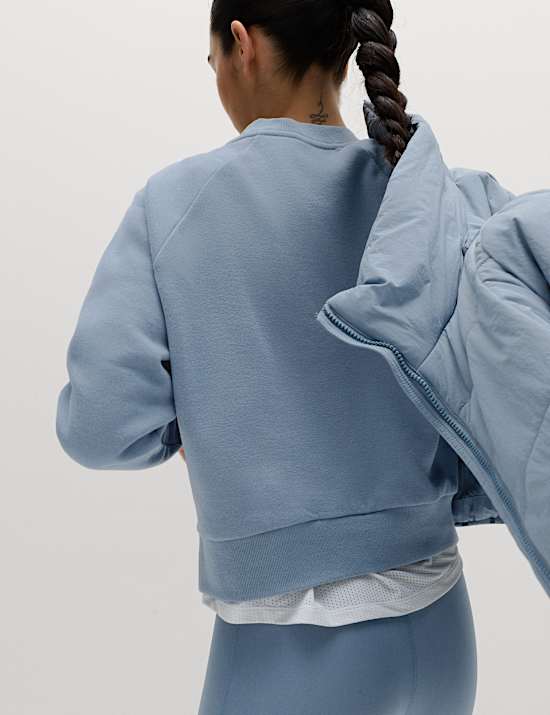 Sweat en coton &agrave; col rond