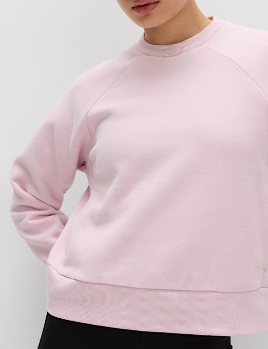 Sweatshirt mit rundem Ausschnitt und hohem Baumwollanteil