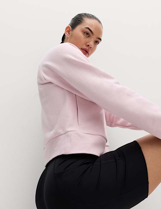 Sweatshirt mit rundem Ausschnitt und hohem Baumwollanteil