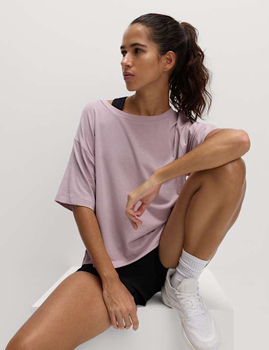 Modal Blend Lightweight Boxy Cropped Top