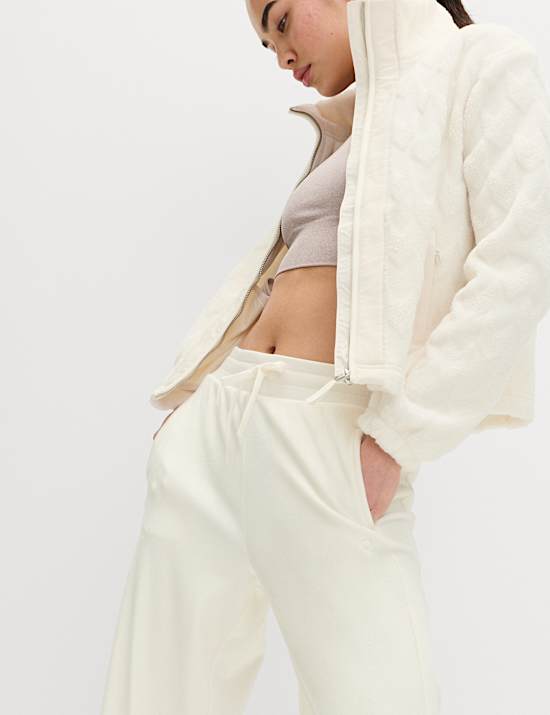 Fleece-Jacke mit Stehkragen und Teddyfutter