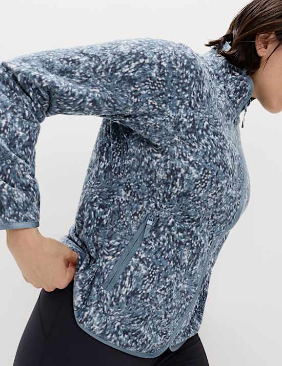 Termiczna polarowa kurtka rozpinana z nadrukiem