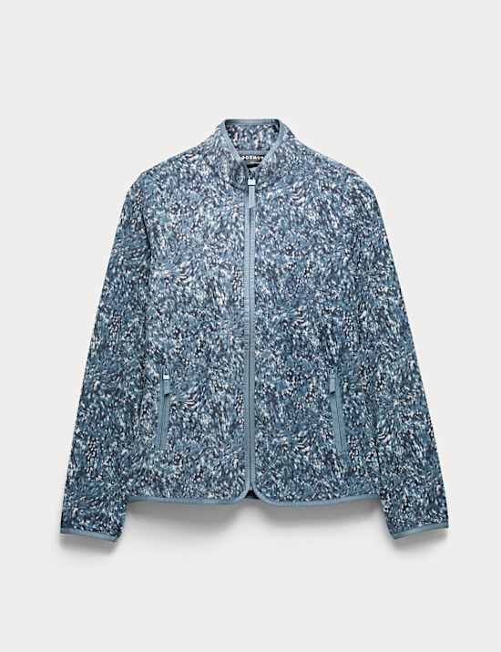 Termiczna polarowa kurtka rozpinana z nadrukiem