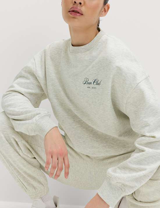 Cotton Rich Run Club Oversized Sweatshirt