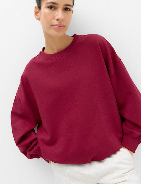 Oversize Sweatshirt mit hohem Baumwollanteil