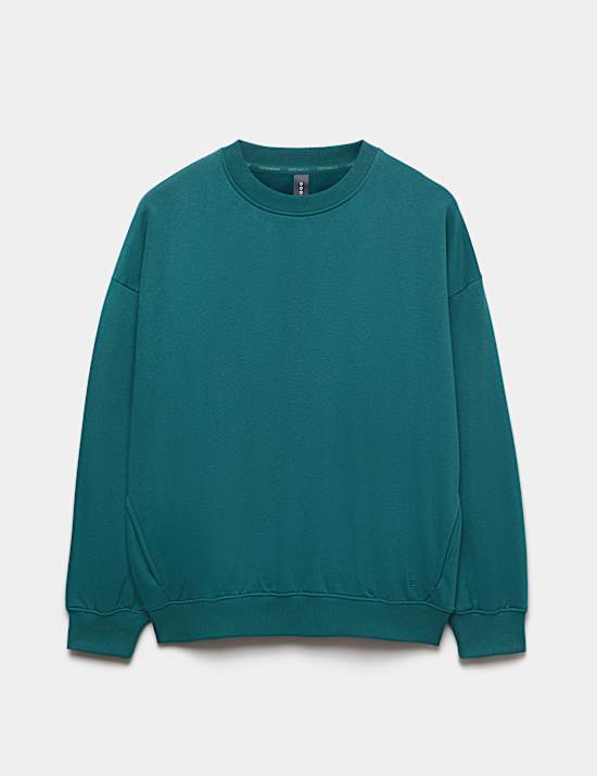 Cotton Rich Crew Neck Oversized Sweatshirt
