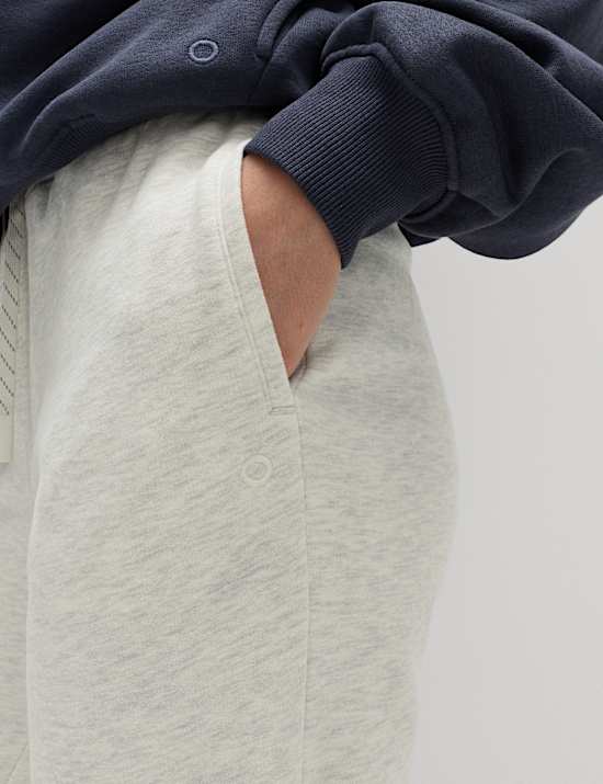 Cotton Rich Cuffed High Waisted Tapered Joggers