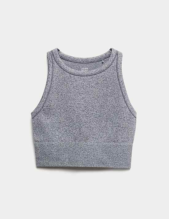 Round Neck Seamless Fitted Crop Top