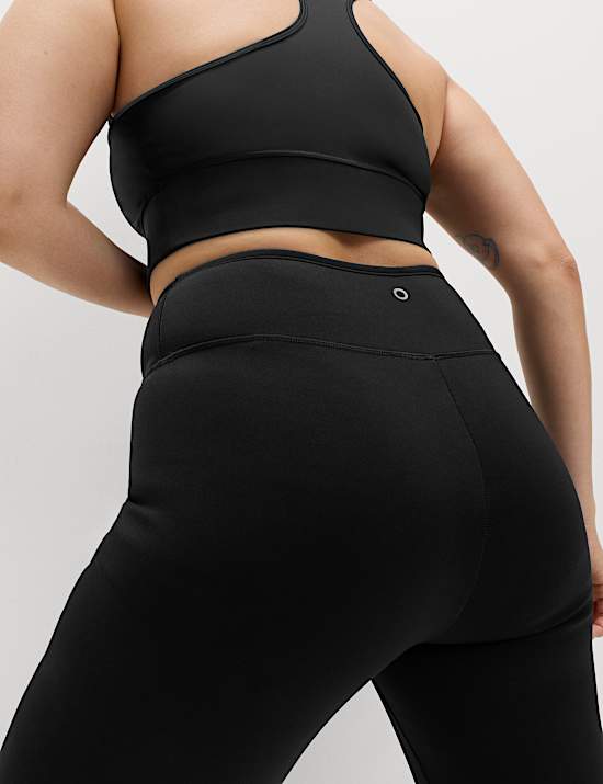 טייץ תרמי בגזרה גבוהה עם בטנת פליז