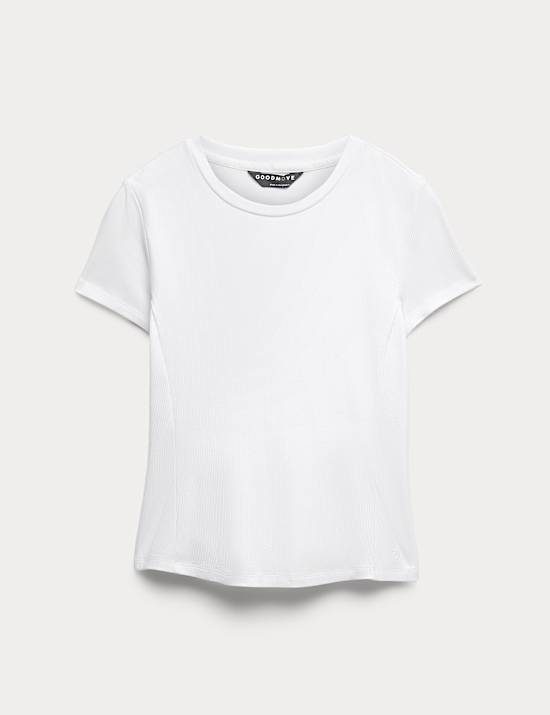 Modal Rich Rib Round Neck Fitted T-Shirt