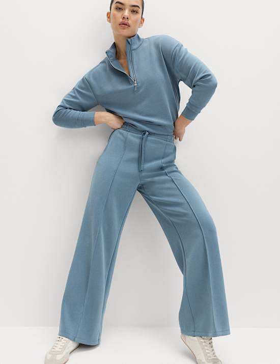 Sand Wash High Waisted Wide Leg Joggers