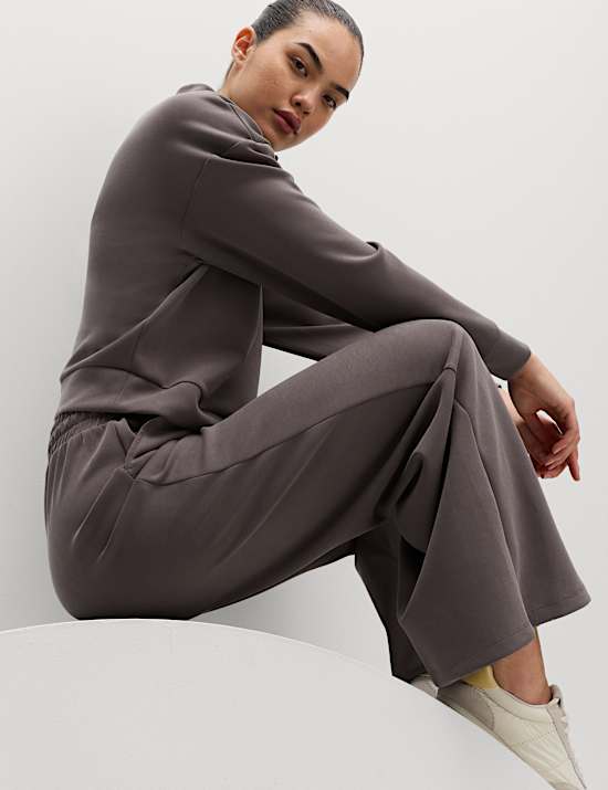 Sand Wash High Waisted Wide Leg Joggers