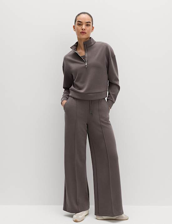 Sand Wash High Waisted Wide Leg Joggers