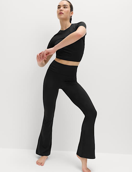 Leggings Go Balance coupe &eacute;vas&eacute;e &agrave; revers &agrave; la taille