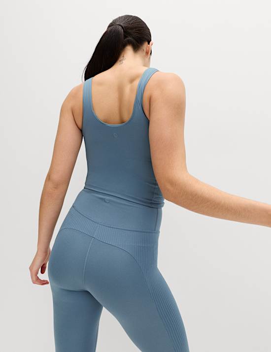 Go Balance Rib Panel Fitted Crop Vest