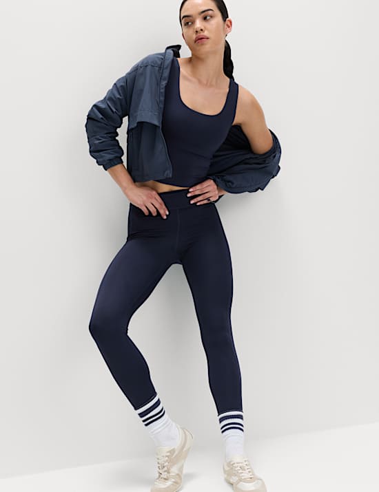 Go Balance Rib Panel Fitted Crop Vest