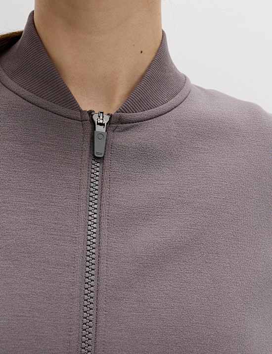 Zip Up Relaxed Bomber Jacket