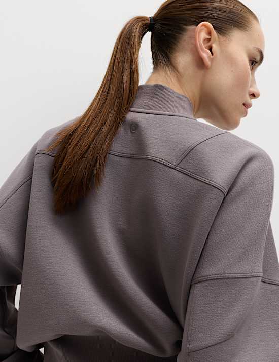 Zip Up Relaxed Bomber Jacket