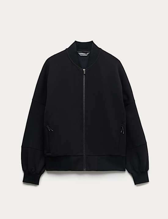 Zip Up Relaxed Bomber Jacket