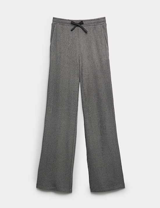 Brushed Ribbed Straight Leg Joggers