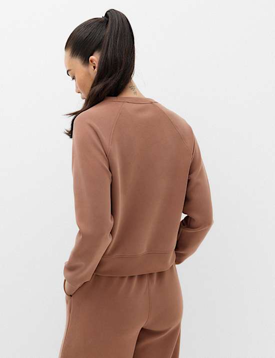 Modal Blend Sandwash Cropped Sweatshirt