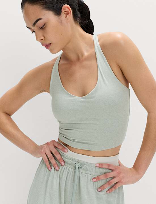 Supersoft Scoop Neck Fitted Crop Vest Top