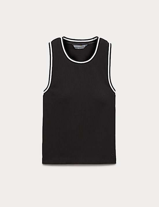 Modal Rich Rib Fitted Bra Vest Top
