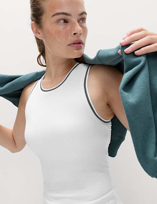 Modal Rich Rib Fitted Bra Vest Top