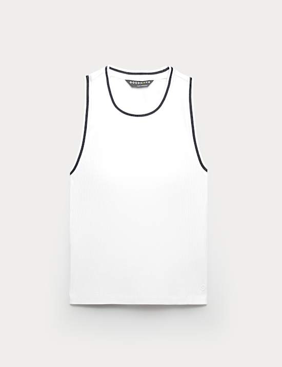 Modal Rich Rib Fitted Bra Vest Top