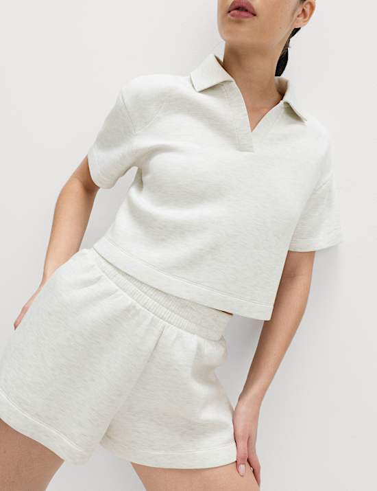 Scuba Boxy Crop Polo Top