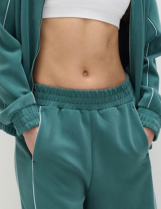 Modal Blend High Waisted Wide Leg Trousers