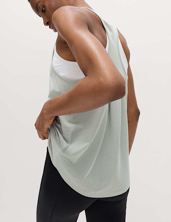 Modal Blend Pleat Back Relaxed Vest Top