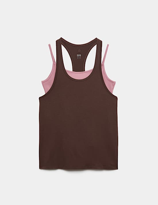 Modal Rich Lightweight 2-in-1 Double Layer Vest Top
