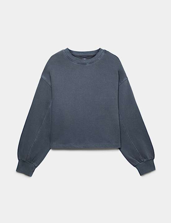 Cotton Rich Garment Dye Boxy Sweatshirt