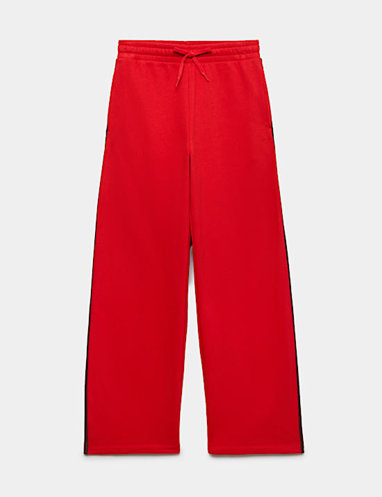 Cotton Rich Side Stripe Wide Leg Joggers