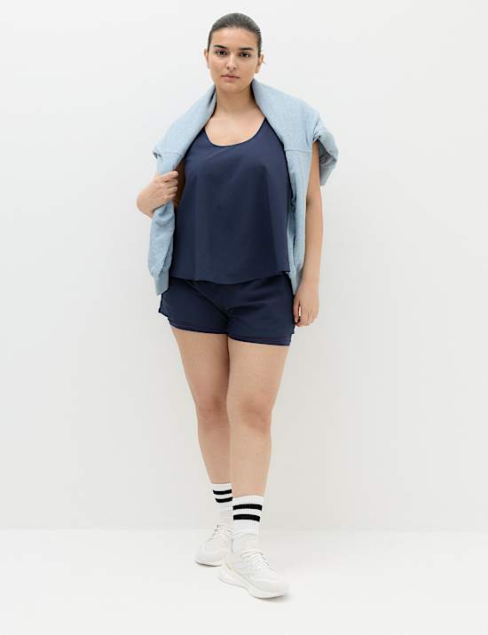Seersucker Scoop Neck Relaxed Vest Top