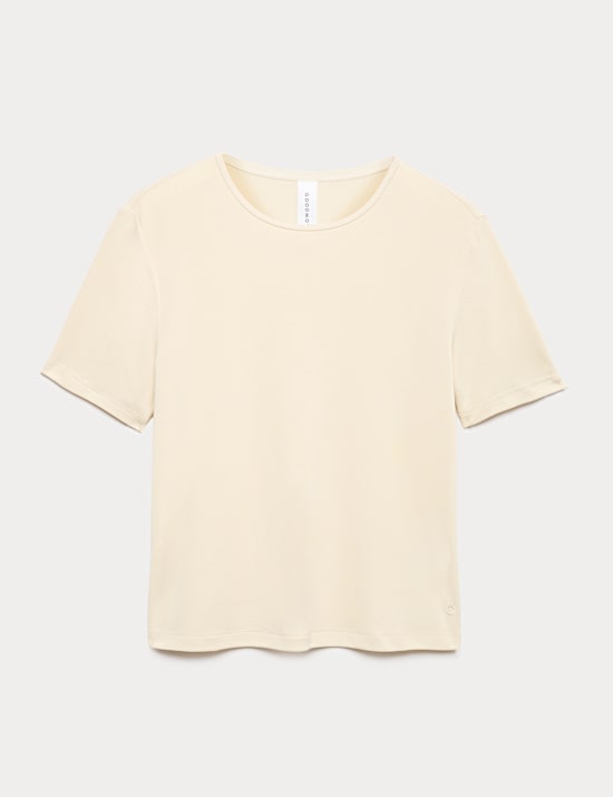 Boxy-fit T-shirt met ronde hals van modalrijke stof