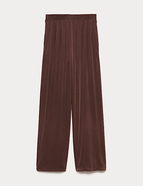 Modal Rich Pleated Wide Leg Joggers