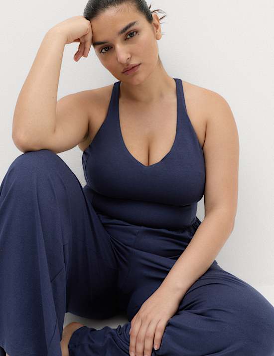 Supersoft Marl Strappy Back Jumpsuit