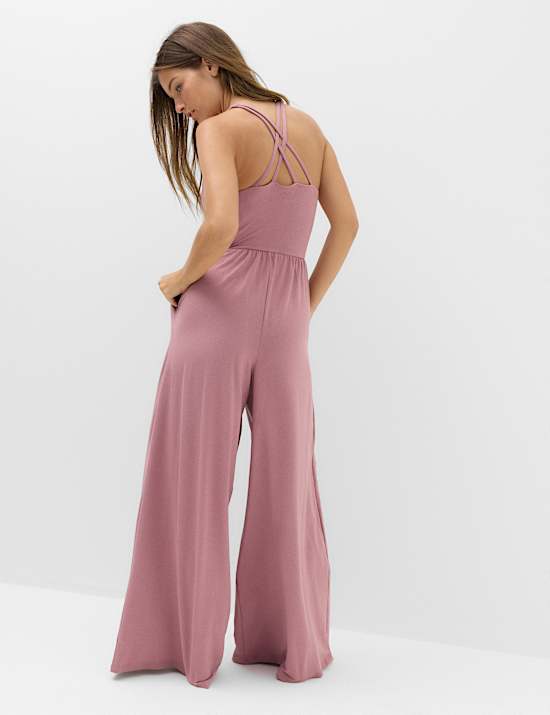 Supersoft Marl Strappy Back Jumpsuit
