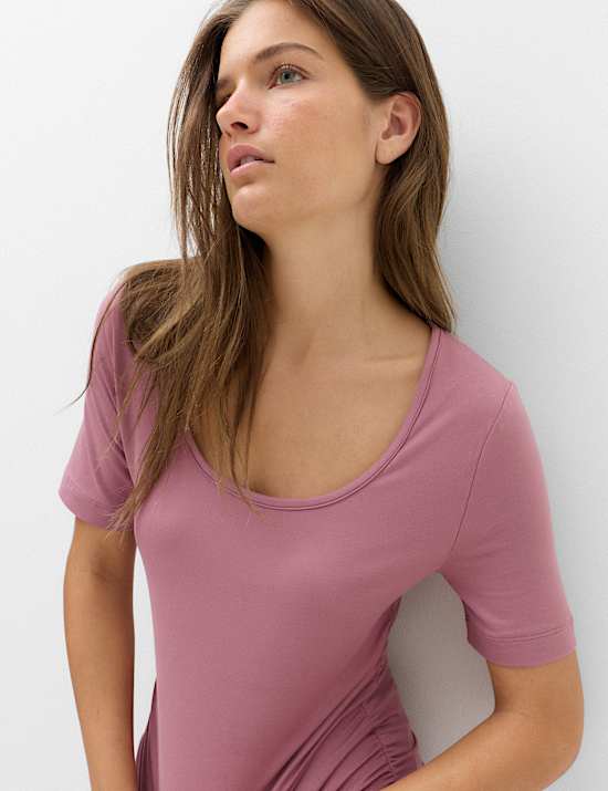 Top Go Balance ajust&eacute; &agrave; d&eacute;collet&eacute; rond et volant