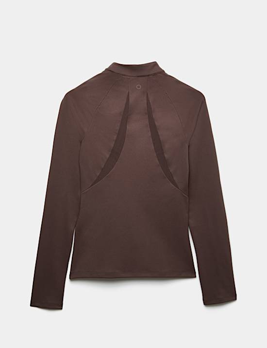 Mesh Panel Half Zip Running Top