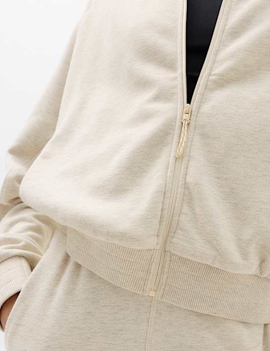 Cotton Rich Relaxed Crop Hoodie